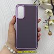 قاب گوشی Galaxy A34 سامسونگ متال کیس سیلیکونی ژله ای LUXUARY بنفش کد 83117
