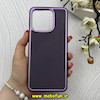 قاب گوشی Redmi 12C / Poco C55 / Redmi 11A شیائومی متال کیس سیلیکونی ژله ای LUXUARY بنفش کد 83138