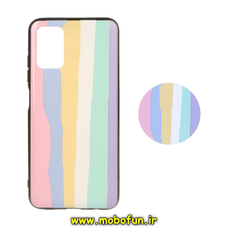 قاب گوشی Galaxy A02S / Galaxy A03S سامسونگ فانتزی سوزنی برجسته پاپ سوکت دار طرح آبرنگی کد 74630