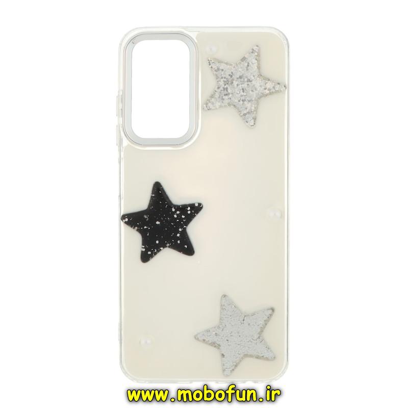 قاب گوشی Galaxy A05S سامسونگ فانتزی برجسته رزینی Luxury Case لنز و دکمه کرومی کد 74639