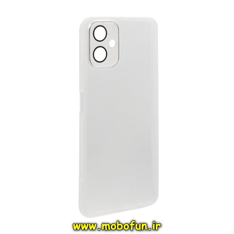 قاب گوشی Galaxy A06 سامسونگ اورجینال متال کیس Metal طرح ژله ای شفاف محافظ لنز دار بی رنگ کد 74651