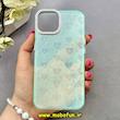 قاب گوشی iPhone 13 / iPhone 14 آیفون اورجینال Q SERIES سخت HARD شاین اکلیلی قلبی محافظ لنز نگین دار سبز روشن کد 83160