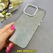 قاب گوشی iPhone 15 Pro Max آیفون اورجینال Q SERIES سخت HARD شاین اکلیلی قلبی محافظ لنز نگین دار خاکستری کد 83164