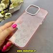 قاب گوشی iPhone 15 Pro Max آیفون اورجینال Q SERIES سخت HARD شاین اکلیلی قلبی محافظ لنز نگین دار صورتی کد 83166