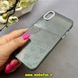 قاب گوشی iPhone X / iPhone XS آیفون اورجینال Q SERIES سخت HARD شاین اکلیلی قلبی محافظ لنز نگین دار خاکستری کد 83168