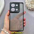 قاب گوشی Redmi Note 13 Pro 4G / Poco M6 Pro 4G شیائومی پشت طلق شفاف دور سیلیکونی اورجینال فلزی متال کیس Metal Case برند FOCUS PIXEL مشکی کد 83209