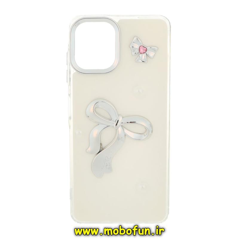 قاب گوشی Galaxy A06 سامسونگ فانتزی برجسته رزینی Luxury Case لنز و دکمه کرومی کد 74656