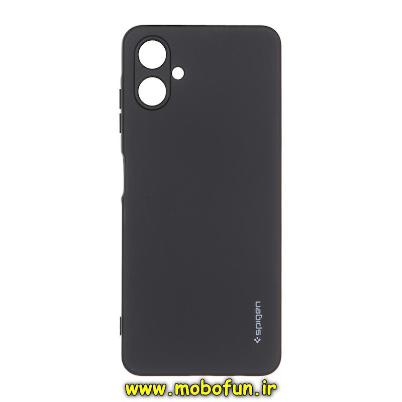 قاب گوشی Galaxy A06 سامسونگ سیلیکونی ژله ای PC برند SPIGEN اسپیگن مشکی کد 74666