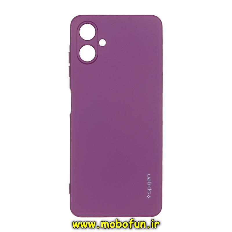قاب گوشی Galaxy A06 سامسونگ سیلیکونی ژله ای PC برند SPIGEN اسپیگن بنفش کد 74670