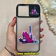 قاب گوشی iPhone 12 Pro Max آیفون پشت مات طرح دار محافظ لنزدار کشویی طرح استایل دخترونه مشکی کد 84505