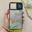 قاب گوشی iPhone 12 Pro Max آیفون پشت مات طرح دار محافظ لنزدار کشویی طرح Good Vibes مشکی کد 84507