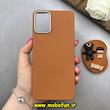 قاب گوشی Galaxy A06 سامسونگ لدر دیزاین SOFT Lether Design سیلیکونی پاپ سوکت دار عروسکی طرح چرم عسلی کد 83285