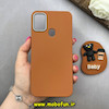 قاب گوشی Galaxy A11 / Galaxy M11 سامسونگ لدر دیزاین SOFT Lether Design سیلیکونی پاپ سوکت دار عروسکی طرح چرم عسلی کد 83291