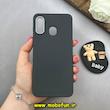 قاب گوشی Galaxy A20 / Galaxy A30 سامسونگ لدر دیزاین SOFT Lether Design سیلیکونی پاپ سوکت دار عروسکی طرح چرم مشکی کد 83307