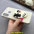 قاب گوشی Galaxy A20 / Galaxy A30 سامسونگ لدر دیزاین SOFT Lether Design سیلیکونی پاپ سوکت دار عروسکی طرح چرم کرم کد 83308