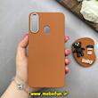 قاب گوشی Galaxy A20S سامسونگ لدر دیزاین SOFT Lether Design سیلیکونی پاپ سوکت دار عروسکی طرح چرم عسلی کد 83309