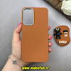 قاب گوشی Galaxy A25 سامسونگ لدر دیزاین SOFT Lether Design سیلیکونی پاپ سوکت دار عروسکی طرح چرم عسلی کد 83324