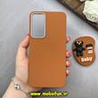 قاب گوشی Galaxy A55 سامسونگ لدر دیزاین SOFT Lether Design سیلیکونی پاپ سوکت دار عروسکی طرح چرم عسلی کد 83357