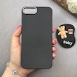 قاب گوشی iPhone 7 Plus / iPhone 8 Plus آیفون لدر دیزاین SOFT Lether Design سیلیکونی پاپ سوکت دار عروسکی طرح چرم مشکی کد 83361