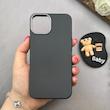 قاب گوشی iPhone 13 / iPhone 14 آیفون لدر دیزاین SOFT Lether Design سیلیکونی پاپ سوکت دار عروسکی طرح چرم مشکی کد 83373