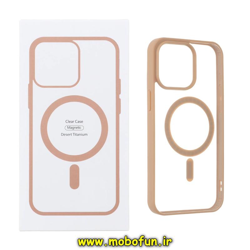 قاب گوشی iPhone 15 Pro آیفون  اورجینال Clear Case مگ سیف Space Mag safe طرح طلقی شیشه ای شفاف کالباسی کد 85673