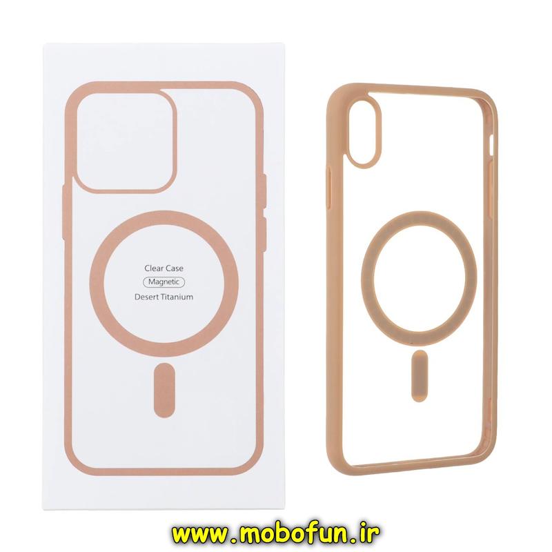 قاب گوشی iPhone X / iPhone XS آیفون  اورجینال Clear Case مگ سیف Space Mag safe طرح طلقی شیشه ای شفاف کالباسی کد 85709