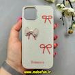 قاب گوشی iPhone 13 / iPhone 14 آیفون شاین سخت HARD برجسته اورجینال ROMANCE پاپیون مرواریدی کد 86135