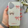 قاب گوشی iPhone 16 آیفون شاین سخت HARD برجسته اورجینال ROMANCE پاپیون مرواریدی کد 86153