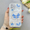 قاب گوشی iPhone 12 آیفون ماربل لاکچری بالشتی ژله ای محافظ لنزدار طرح پروانه کیوت کد 84257