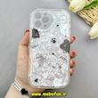 قاب گوشی iPhone 12 Pro Max آیفون ماربل لاکچری بالشتی ژله ای محافظ لنزدار طرح پاپیون کیوت کد 84264