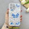 قاب گوشی iPhone 15 Pro Max آیفون ماربل لاکچری بالشتی ژله ای محافظ لنزدار طرح پروانه کیوت کد 84274