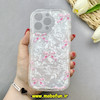 قاب گوشی iPhone 15 Pro Max آیفون ماربل لاکچری بالشتی ژله ای محافظ لنزدار طرح پاپیون کیوت کد 84275