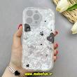 قاب گوشی iPhone 15 Pro Max آیفون ماربل لاکچری بالشتی ژله ای محافظ لنزدار طرح پاپیون کیوت کد 84276