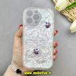 قاب گوشی iPhone 15 Pro Max آیفون ماربل لاکچری بالشتی ژله ای محافظ لنزدار طرح قلب کیوت کد 84277