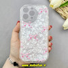 قاب گوشی iPhone 16 Pro Max آیفون ماربل لاکچری بالشتی ژله ای محافظ لنزدار طرح پاپیون کیوت کد 84286