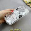 قاب گوشی iPhone 16 Pro آیفون ماربل لاکچری بالشتی ژله ای محافظ لنزدار طرح پاپیون کیوت کد 84281