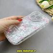 قاب گوشی iPhone 16 Pro آیفون ماربل لاکچری بالشتی ژله ای محافظ لنزدار طرح پاپیون کیوت کد 84282