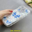 قاب گوشی iPhone 16 Pro آیفون ماربل لاکچری بالشتی ژله ای محافظ لنزدار طرح پروانه کیوت کد 84284