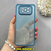 قاب گوشی Poco X3 / Poco X3 Pro شیائومی اورجینال متال کیس Metal طرح ژله ای شفاف محافظ لنز دار آبی کد 83229