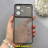 قاب گوشی Redmi Note 13 Pro Plus شیائومی اورجینال متال کیس Metal طرح ژله ای شفاف محافظ لنز دار مشکی کد 83236