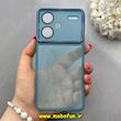 قاب گوشی Redmi Note 13 Pro Plus شیائومی اورجینال متال کیس Metal طرح ژله ای شفاف محافظ لنز دار آبی کد 83237