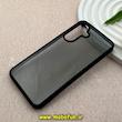 قاب گوشی Galaxy A56 سامسونگ پشت شفاف دودی PC درجه یک یونیک کیس Unique Case اورجینال دور سیلیکونی مشکی کد 83243