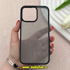 قاب گوشی iPhone 15 Pro Max آیفون پشت شفاف دودی PC درجه یک یونیک کیس Unique Case اورجینال دور سیلیکونی مشکی کد 83244