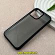 قاب گوشی iPhone 15 Pro Max آیفون پشت شفاف دودی PC درجه یک یونیک کیس Unique Case اورجینال دور سیلیکونی مشکی کد 83244