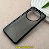 قاب گوشی Redmi 14C / Poco C75 / Redmi A4 شیائومی پشت شفاف دودی PC درجه یک یونیک کیس Unique Case اورجینال دور سیلیکونی مشکی کد 83246