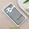قاب گوشی Redmi Note 14 4G شیائومی پشت شفاف دودی PC درجه یک یونیک کیس Unique Case اورجینال دور سیلیکونی مشکی کد 83247