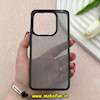قاب گوشی Redmi Note 14 4G شیائومی پشت شفاف دودی PC درجه یک یونیک کیس Unique Case اورجینال دور سیلیکونی مشکی کد 83247