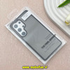 قاب گوشی Galaxy S25 Ultra سامسونگ پشت شفاف دودی PC درجه یک یونیک کیس Unique Case اورجینال دور سیلیکونی مشکی کد 83250
