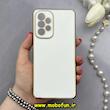 قاب گوشی Galaxy A53 سامسونگ طرح ژله ای مای کیس گلد لاین دور طلایی محافظ لنز دار سفید کد 83261