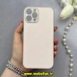 قاب گوشی iPhone 12 Pro Max آیفون طرح ژله ای مای کیس گلد لاین دور طلایی محافظ لنز دار صورتی کد 83269